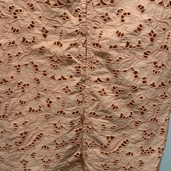 Stella McCartney peach peekaboo blouse size small - Picture 4 of 9